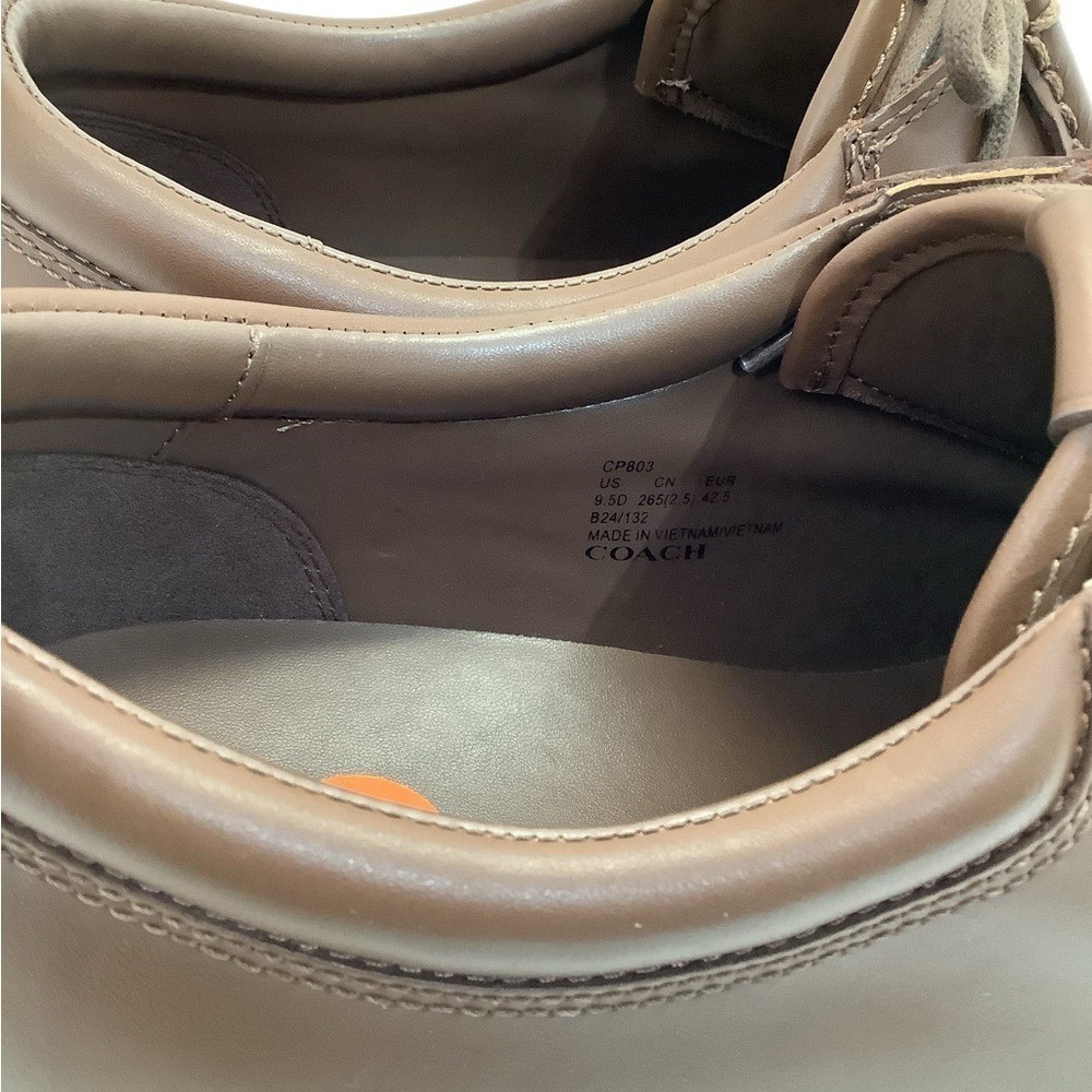 Coach Men's‎ Banks Leather Boots Dark saddle brown size 9.5 NEW - Picture 4 of 8